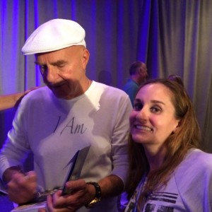 Misty Buck with Wayne Dyer at the Hay House Writing From You Soul Workshop in May 2014. He signed her copy of "I Can See Clearly Now."